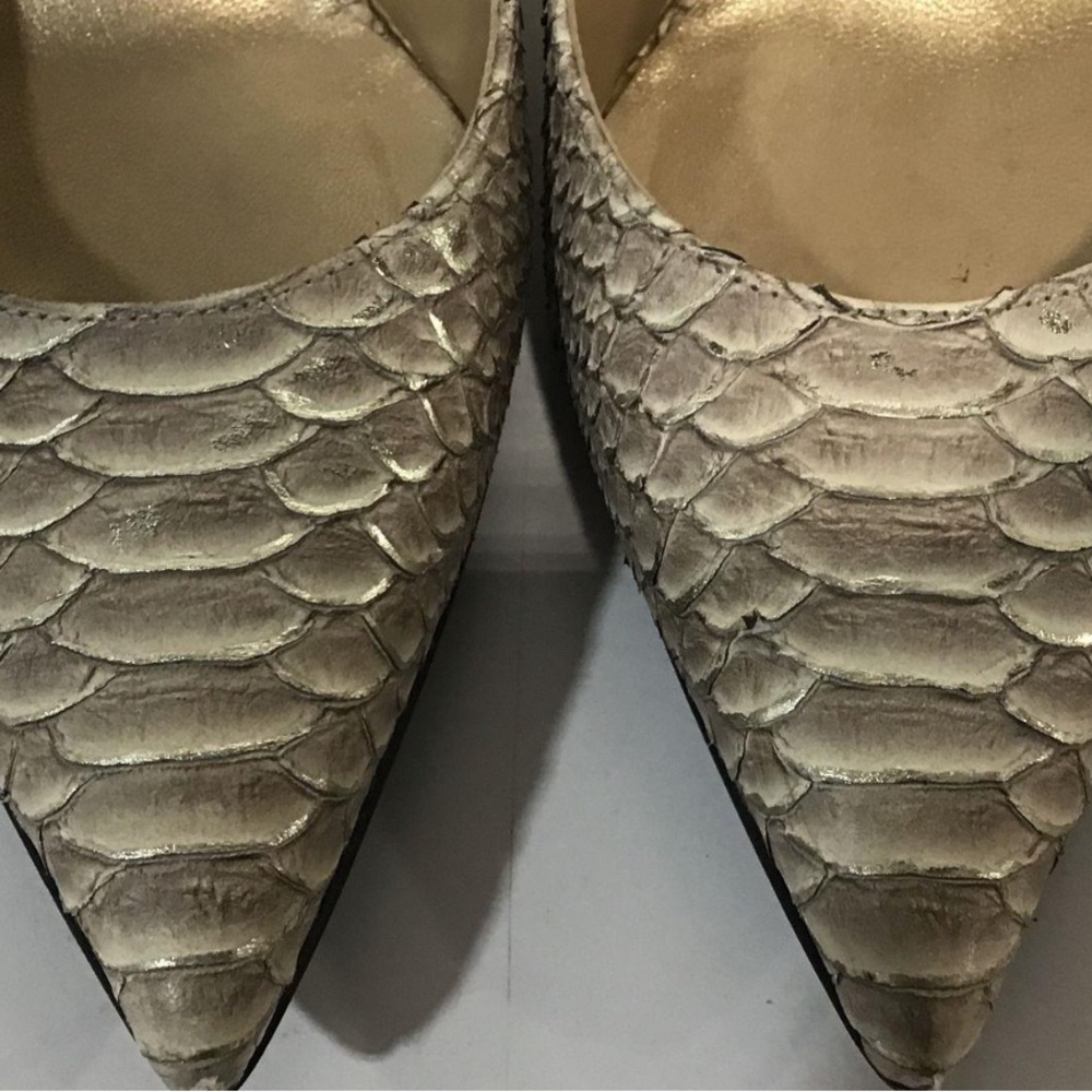 Women’s Stuart Weitzman Snake Print Slingback Heels Size 6.5M - Picture 3 of 7
